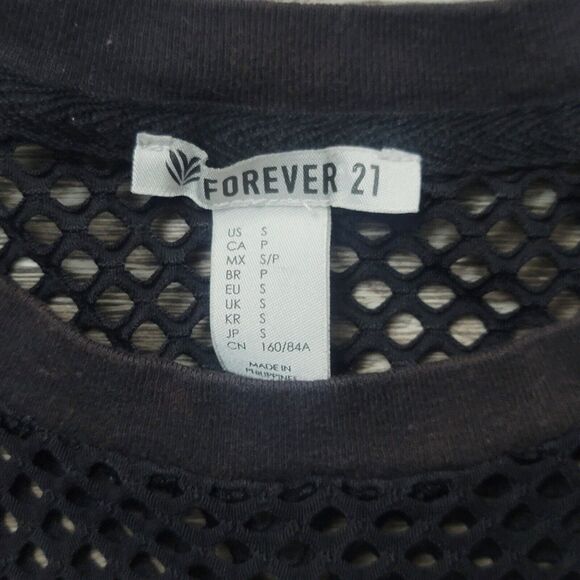 Forever 21 Black Caged "99" Cropped Top - Picture 5 of 5